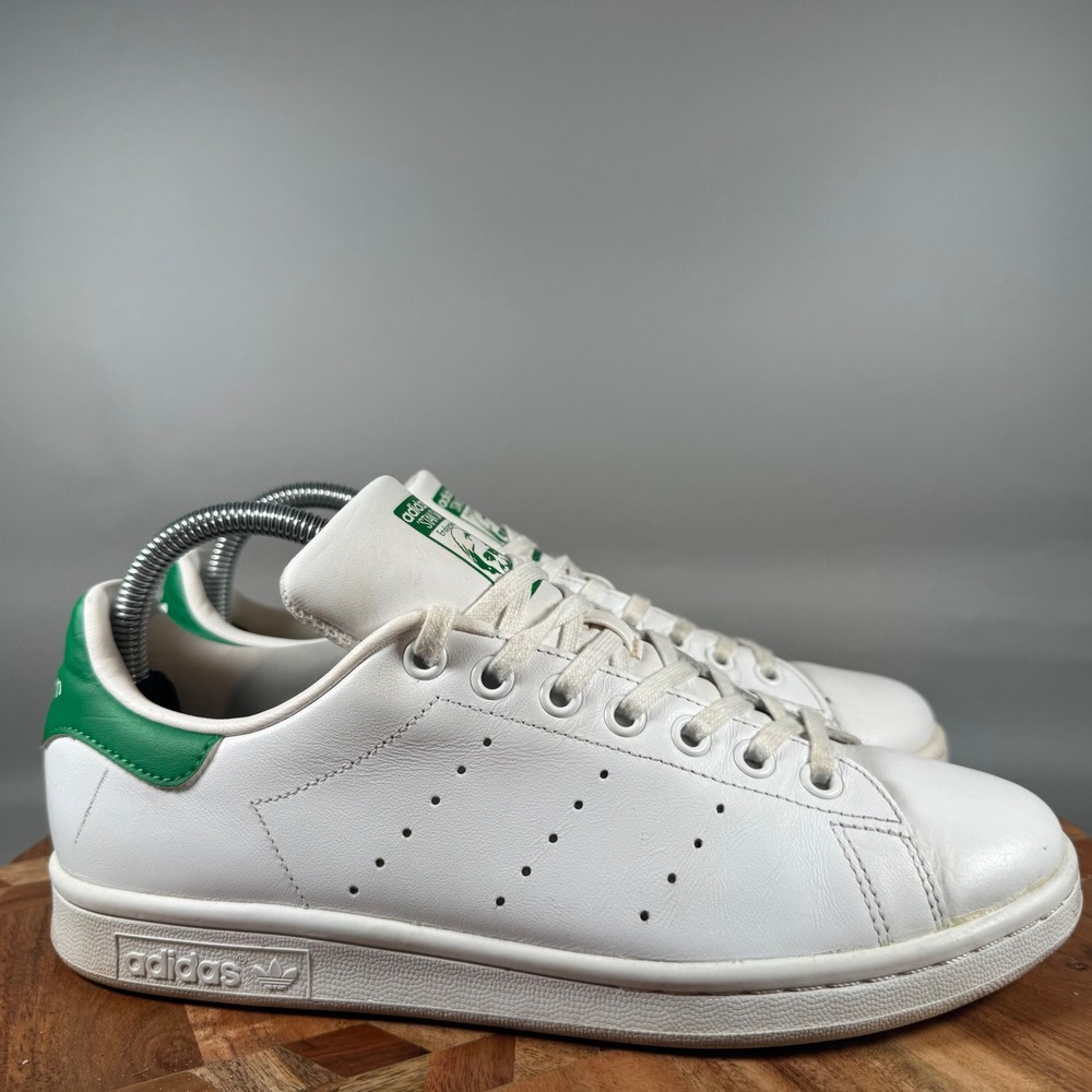 Adidas Stan Smith Men White Green Leather Sneakers Shoes Size‎ 7 M20605